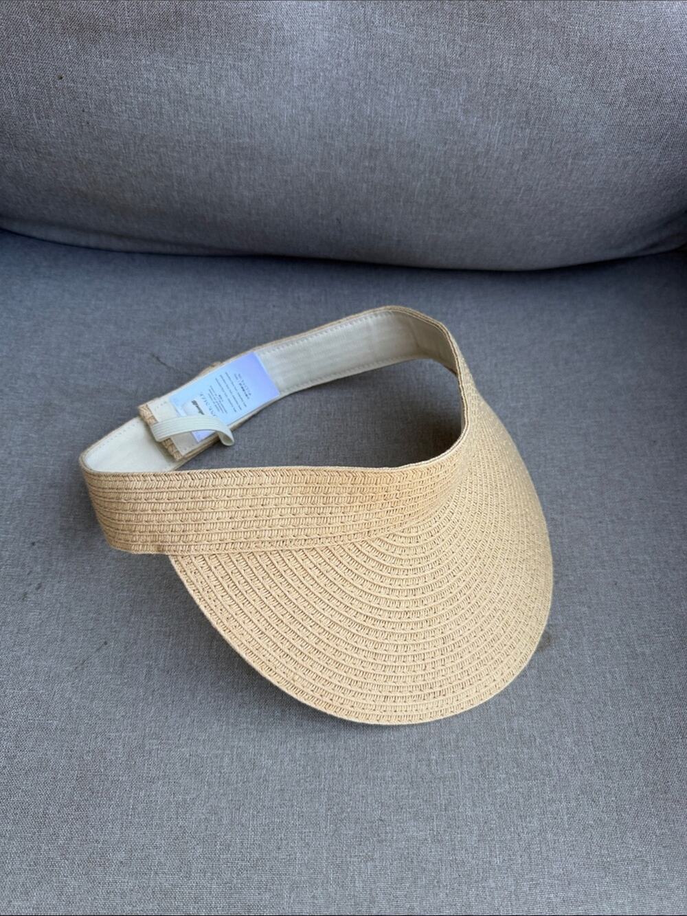 Madewell Straw Visor Sun Hat Natural Beige